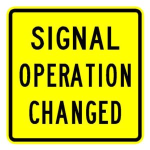 W23-H2b Signal Operation Changed Sign (Square)