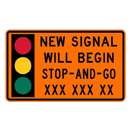 W24-H2a New Signal Will Begin Stop and Go with Symbol Sign