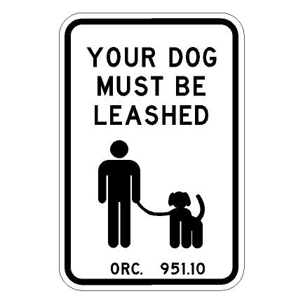 Dog Leash Sign