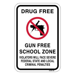 Drug and Gun Free Zone Sign