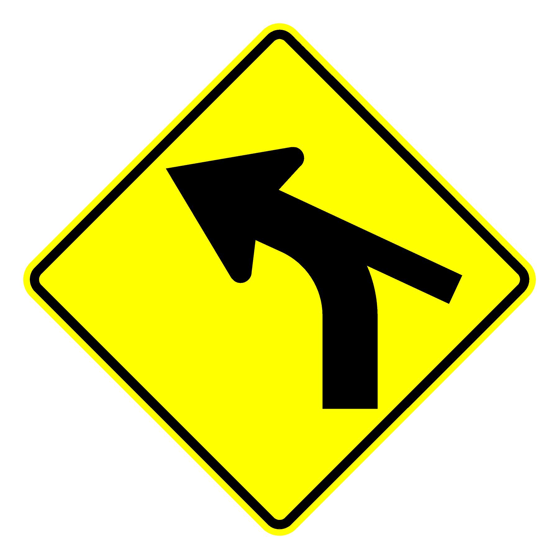 W1-10cL Left Curve with Alt. Side Road