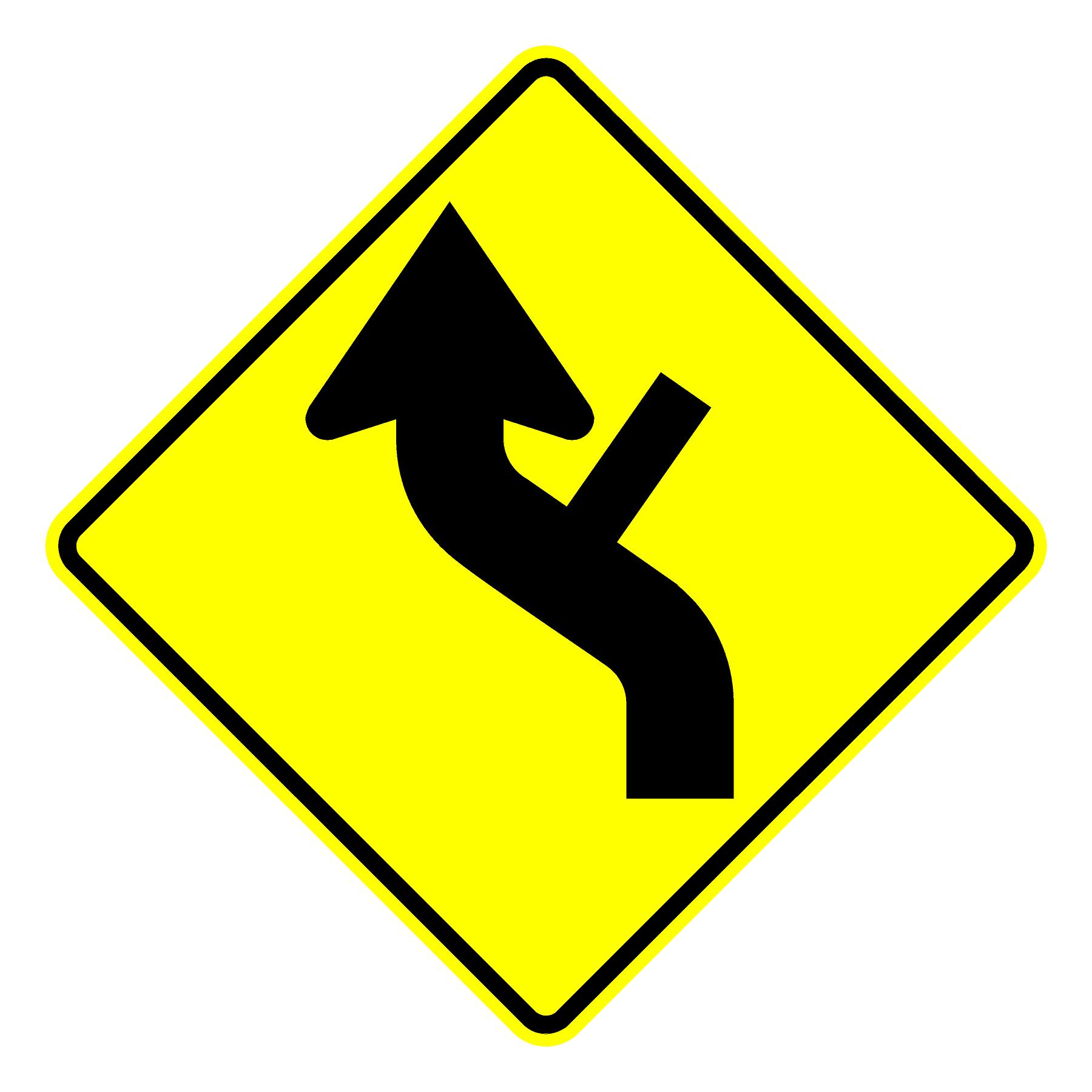 W1-10dL Left Reverse Curve with Side Road