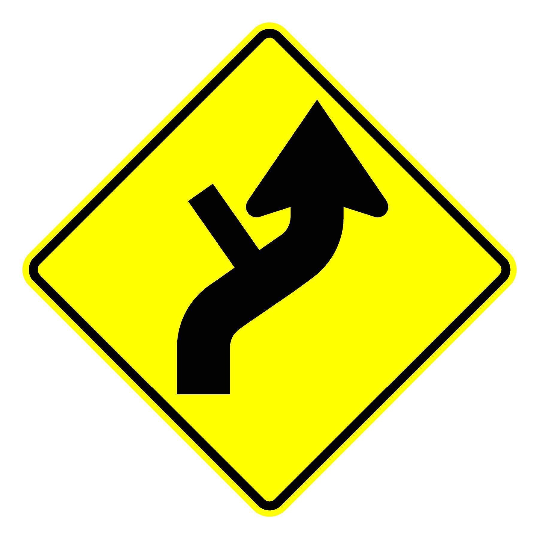 W1-10dR Right Reverse Curve with Side Road